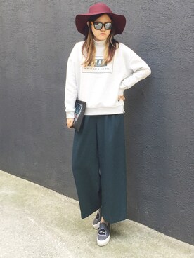 「와이드팬츠」｜CLRIDE.nさん（レディース・165cm）の秋コーディネート