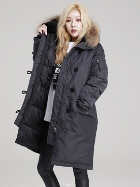 「daily look」｜「アイテム（マウンテンパーカー）」を使った、CLRIDE.nさん（レディース・165cm）の秋コーディネート