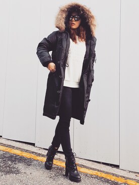 「daily look」｜「アイテム（マウンテンパーカー）」を使った、CLRIDE.nさん（レディース・165cm）の秋コーディネート