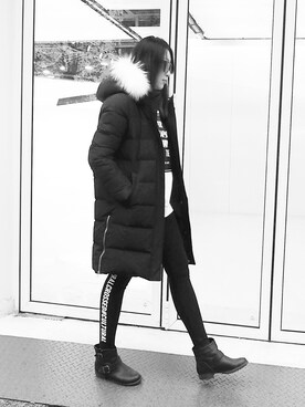 「daily look」｜「アイテム（マウンテンパーカー）」を使った、CLRIDE.nさん（レディース・165cm）の冬コーディネート