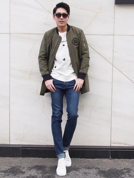 「daily look」｜「アイテム（その他アウター）」を使った、CLRIDE.nさん（メンズ・180cm）の春コーディネート