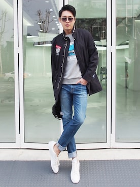 「daily look」｜「アイテム（その他アウター）」を使った、CLRIDE.nさん（メンズ・180cm）の春コーディネート