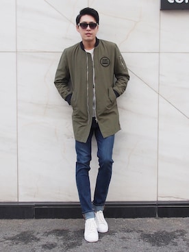 「daily look」｜「アイテム（その他アウター）」を使った、CLRIDE.nさん（メンズ・182cm）の春コーディネート