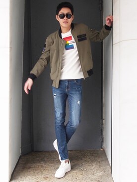 「daily look」｜「アイテム（その他アウター）」を使った、CLRIDE.nさん（メンズ・183cm）の春コーディネート