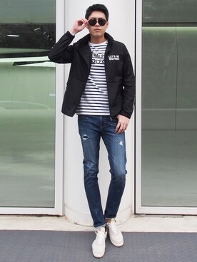 「daily look」｜「アイテム（その他アウター）」を使った、CLRIDE.nさん（メンズ・182cm）の春コーディネート