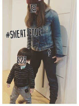「babyGAP（babyGAP）のアイテム（パンツ、グレー系）」を使った、kanakoさん（レディース・150cm）の冬コーディネート