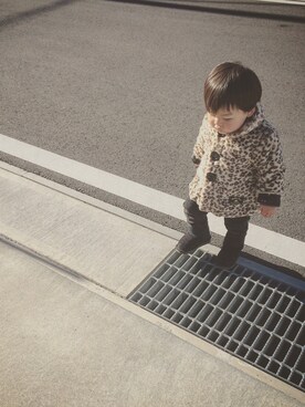 「しまむら×ハリスツイードのアイテム（ブーツ、ブラック系）」を使った、kanakoさん（レディース・150cm）の冬コーディネート