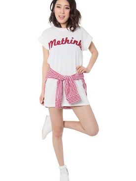 「RETRO GIRL（レトロガール）のアイテム（チュニック）」を使った、m.m.m onlineさん（レディース・165cm）の夏コーディネート