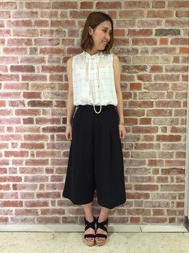 「ボウタイ」｜chel＊＊さん（レディース・156cm）の夏コーディネート