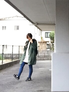 「GAP（ギャップ）のアイテム（バックパック/リュック）」を使った、eitoさん（レディース・158cm）の秋コーディネート