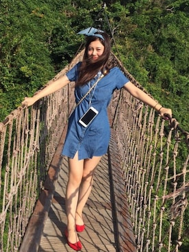 「アイテム（シャツワンピース）」を使った、Aki♡さん（レディース・167cm・20代）の夏コーディネート