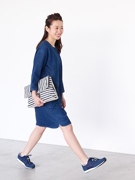 「NBB」｜「アイテム（ワンピース/ドレス）」を使った、NBB STAFF 09さん（レディース・157cm）の冬コーディネート