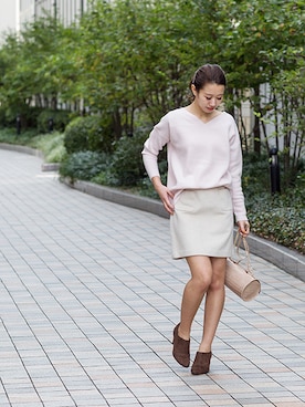 「アイテム（ブーティ）」を使った、NBB STAFF 09さん（レディース・157cm）の秋コーディネート