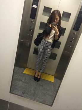 「アイテム（ノーカラージャケット）」を使った、caplicoさん（レディース・162cm・20代）の夏コーディネート