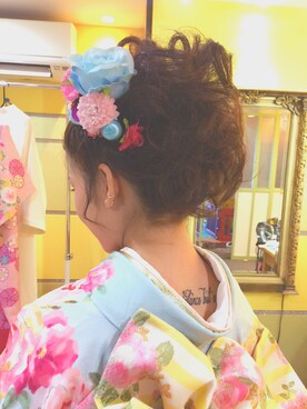 ♡杏仁🥨ちゃんさんの（kimono | キモノ）を使ったコーディネート