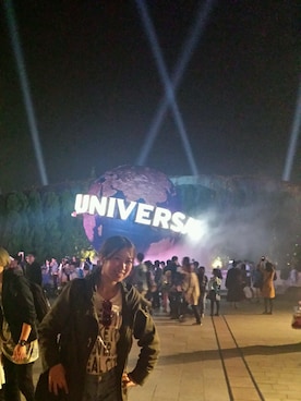 「USJ」｜「アイテム（モッズコート）」を使った、てゅーさん（レディース・165cm）の春コーディネート