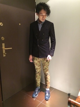 「JUNYA WATANABE MAN（ジュンヤワタナベマン）のアイテム（テーラードジャケット）」を使った、hAoさん（メンズ・176cm）の秋コーディネート