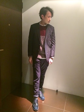 hAoさん（メンズ・176cm）の冬コーディネート