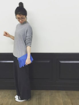 「TOPKAPI（トプカピ）のアイテム（ショルダーバッグ）」を使った、Yuさん（レディース・164cm）の冬コーディネート