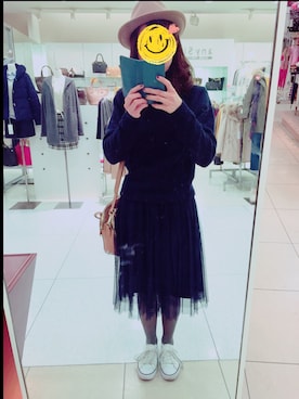 「cache cache（カシュ カシュ）のアイテム（帽子）」を使った、shoooooookoさん（レディース・156cm）の秋コーディネート