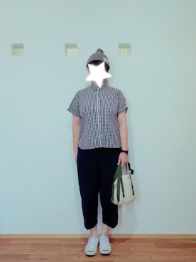 「CONVERSE（コンバース）のCONVERSE コンバース ジャック パーセル / JACK PURCEL（スニーカー）」を使った、momさん（レディース・161cm）の夏コーディネート