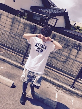 「ショートパンツ」｜NAo.ATTACKDEMさん（メンズ・172cm）の春コーディネート