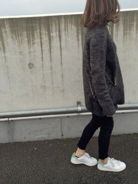 「黒ニット」｜♡asahi_66♡さん（レディース・160cm）の冬コーディネート