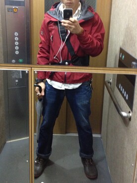 「AIGLE（エーグル）のアイテム（マウンテンパーカー）」を使った、やまちおさん（メンズ・168cm）の秋コーディネート