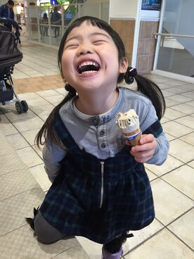「アイテム（その他トップス）」を使った、kaoりいさん（キッズ・100cm）の冬コーディネート
