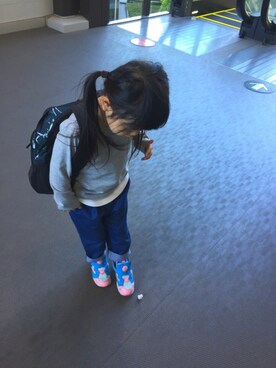 「GAP（ギャップ）のアイテム（バックパック/リュック）」を使った、kaoりいさん（キッズ・100cm）の春コーディネート