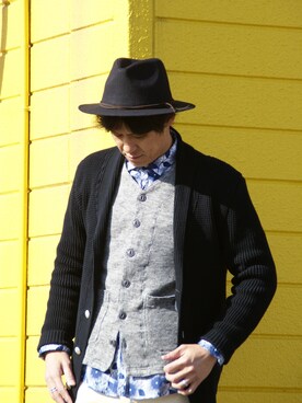 「DELAY by Win & Sons（ディレイバイウィンアンドサンズ）のアイテム（トップス）」を使った、holidaycottageさん（メンズ・180cm）の冬コーディネート