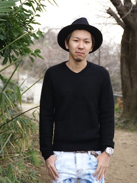 「NEIL BARRETT（ニールバレット）のアイテム（Tシャツ/カットソー）」を使った、holidaycottageさん（メンズ・173cm）の春コーディネート