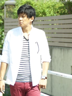 「STAG（スタッグ）のアイテム」を使った、holidaycottageさん（メンズ・183cm）の夏コーディネート