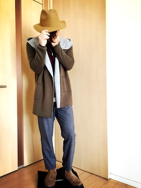 「RAY CASSIN（レイカズン）のアイテム（トップス）」を使った、かづきさん（メンズ・169cm）の秋コーディネート