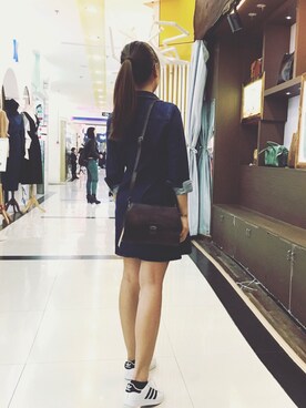 「PULL&BEAR（プルアンドベア）のアイテム（ワンピース）」を使った、会飞的旅行箱-Joyceさん（レディース・159cm）の春コーディネート