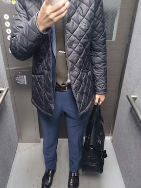 「LAVENHAM（ラベンハム）のアイテム（ブルゾン）」を使った、reさん（メンズ・177cm）の冬コーディネート