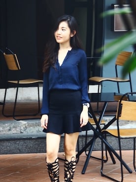 「wearsg」｜「アイテム（その他シューズ）」を使った、Sonia Ayu Lestariさん（レディース・156cm）の冬コーディネート