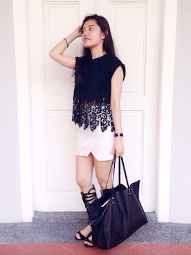 「wearsg」｜「アイテム（トートバッグ）」を使った、Sonia Ayu Lestariさん（レディース・156cm）の冬コーディネート