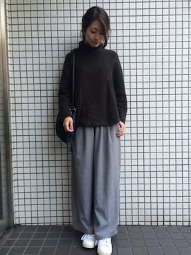「NOMBRE IMPAIR（ノンブルアンペール）のアイテム（ニット/セーター）」を使った、matyuさん（レディース・163cm）の秋コーディネート