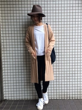 「NOMBRE IMPAIR（ノンブルアンペール）のアイテム（カーディガン/ボレロ）」を使った、matyuさん（レディース・163cm）の秋コーディネート