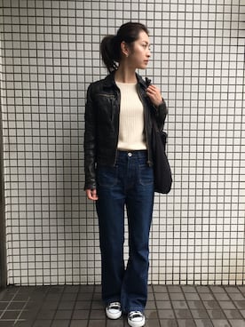 「CONVERSE（コンバース）のconverse（コンバース） ALL STAR OX（オールスターOX）（スニーカー）」を使った、matyuさん（レディース・163cm）の春コーディネート