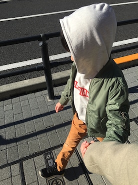 「H&M DIVIDED（エイチアンドエム　ディヴァイデッド）のアイテム（ジャケット/アウター）」を使った、matyuさん（キッズ・120cm）の冬コーディネート