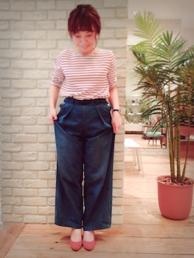 「Carlie e felice（カーリーエフェリーチェ）のアイテム（パンプス）」を使った、Kさん（レディース・155cm）の夏コーディネート
