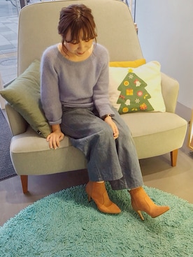 「Carlie e felice（カーリーエフェリーチェ）のアイテム（ブーティ）」を使った、Kさん（レディース・155cm）の秋コーディネート