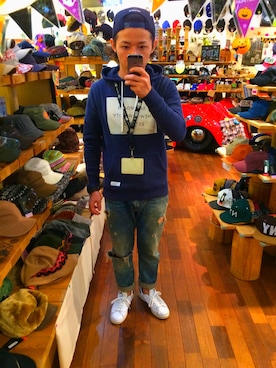 「Saturdays NYC（サタデーズ ニューヨークシティ ）のアイテム（マウンテンパーカー）」を使った、Hiroyaさん（メンズ・170cm）の秋コーディネート