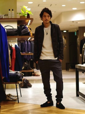 「タッセルローファー」｜「アイテム（ブルゾン）」を使った、MURAsanさん（メンズ・176cm）の秋コーディネート