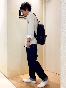「HAMNETT（ハムネット）のアイテム」を使った、MURAsanさん（メンズ・176cm）の春コーディネート