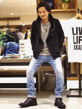 「トリッカーズ」｜「アイテム（ブルゾン）」を使った、MURAsanさん（メンズ・176cm）の秋コーディネート