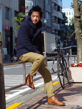 「HAMNETT（ハムネット）のアイテム（ジャケット/アウター）」を使った、MURAsanさん（メンズ・176cm）の秋コーディネート