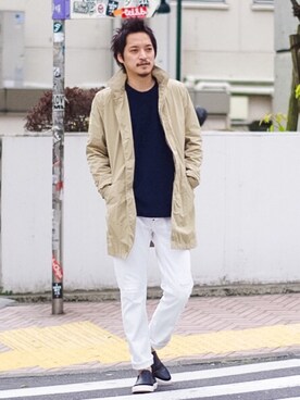 「HAMNETT（ハムネット）のアイテム（ダウンジャケット/コート）」を使った、MURAsanさん（メンズ・176cm）の冬コーディネート